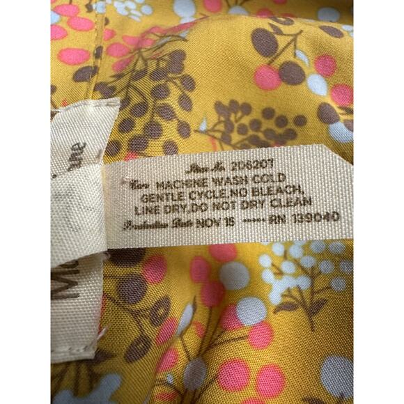 Matilda Jane Yellow Floral Button Blouse Lace Detail Size L Whimsy - Picture 12 of 12